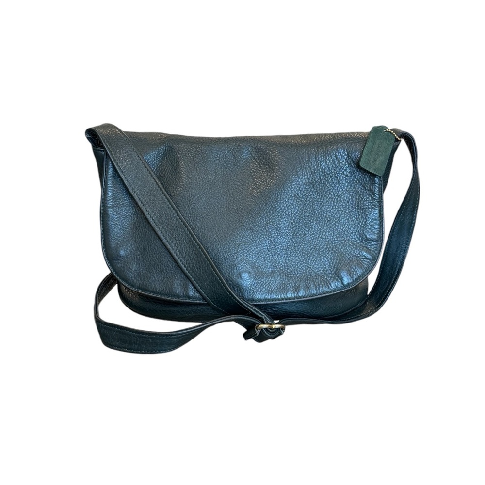 Vintage Coach  4900 Sonoma Flap
GREEN  Leather‎ Saddle Bag